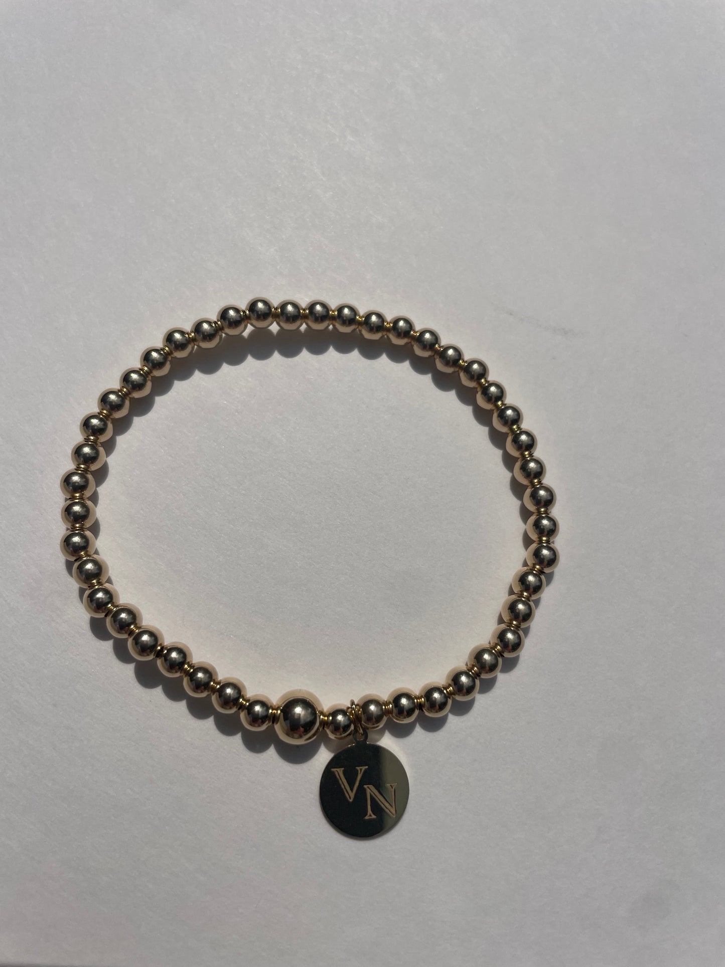 14K Beaded bracelet 5mm