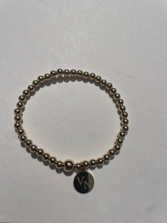 14K Beaded bracelet 5mm