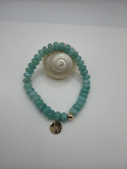 Amazonite beaded bracelet